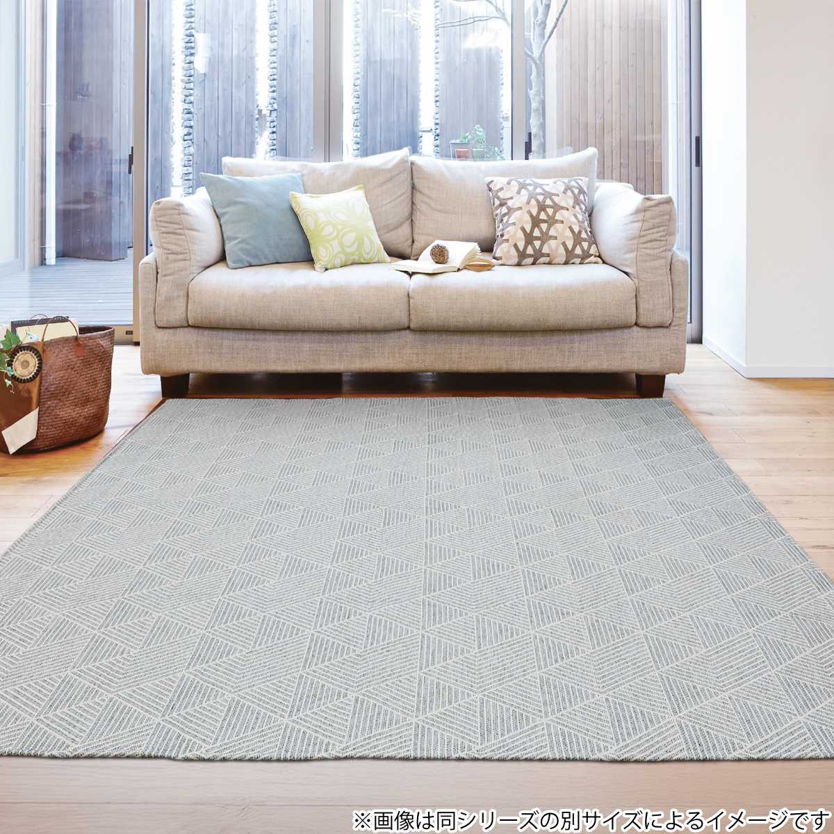 大島屋 ラグ 洗える ジャガード織り 90×180cm アリス ホットカーペット