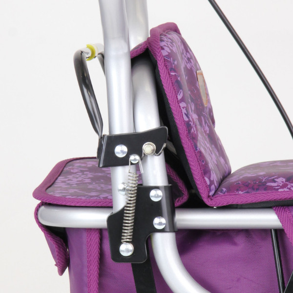 幸和製作所、花柄シルバーカー 折りたたみ式 幸和製作所 シルバーカー 花柄 ミドルタイプ アルミ製 （ カート 歩行