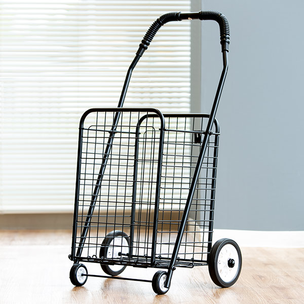 Tacaof ショッピングカート 折りたたみ 4輪 大容量 おしゃれ シンプル