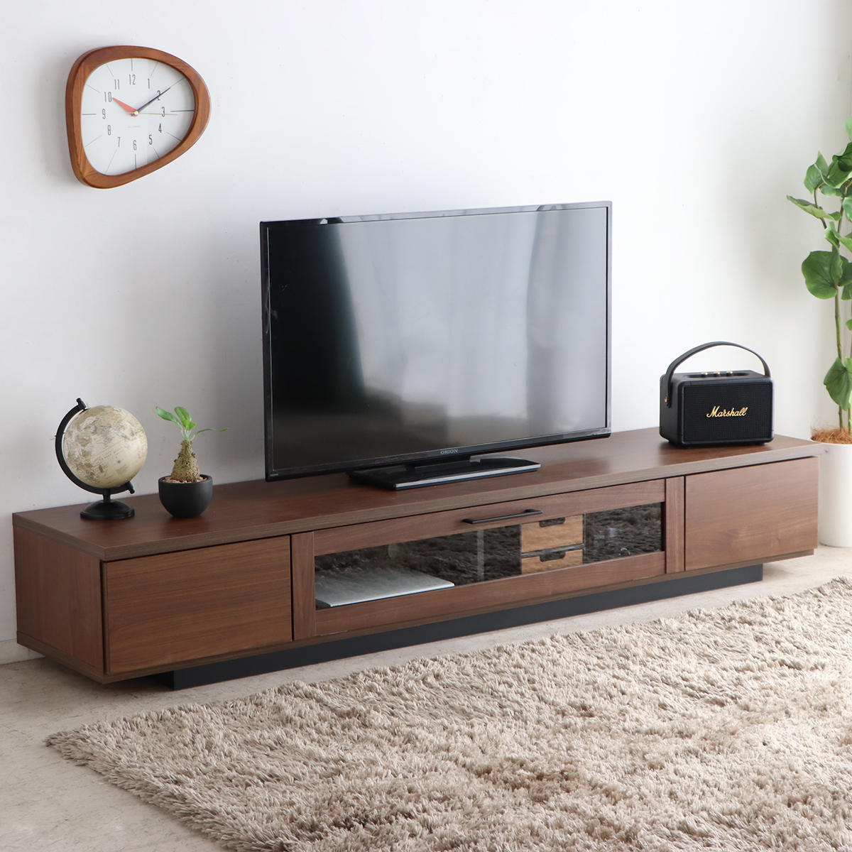 木目調がオシャレな！ローボード  ブラウン 東馬（Tohma） テレビ台 幅180cm ジェイク ローボード 完成品 日本製