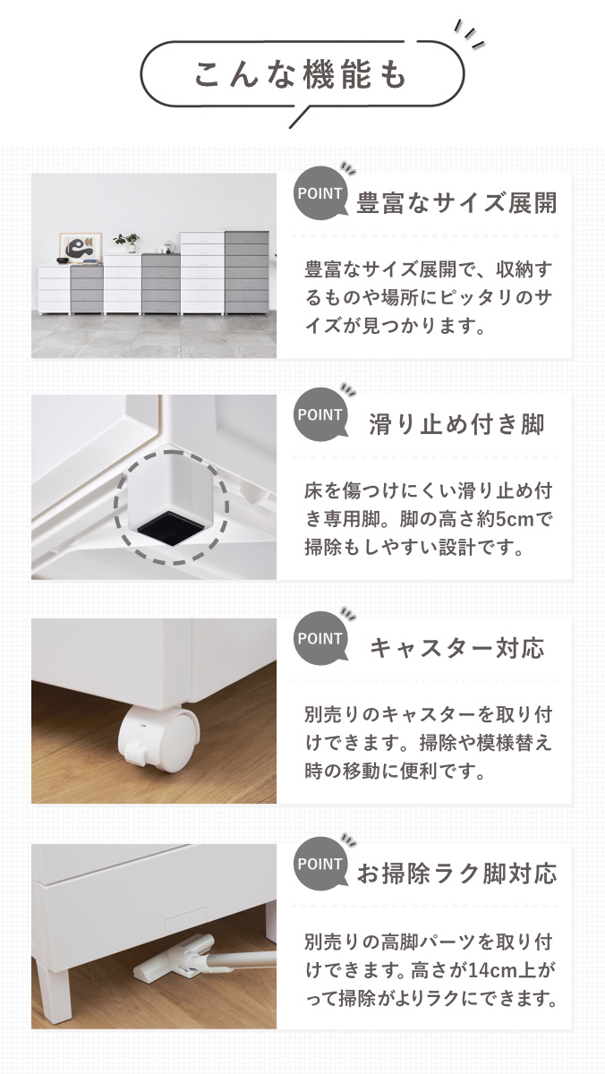 Fits チェスト フィッツチェスト フルフラット 5507 7段 幅55×奥行41