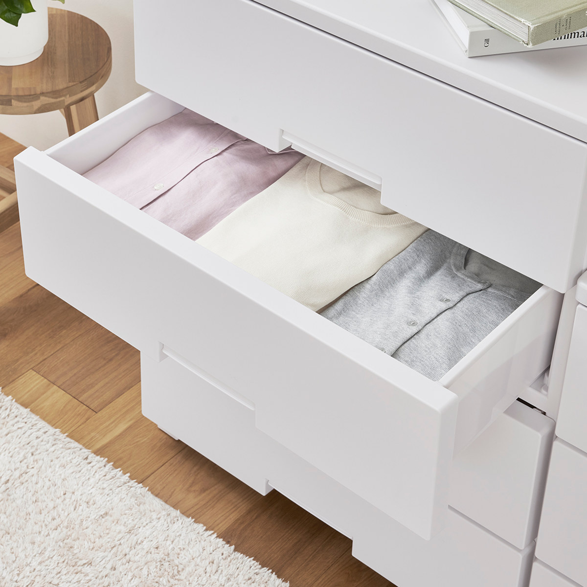 バッグ　木製家具　衣類　まとめ Fits チェスト フィッツチェスト フルフラット 5507 7段 幅55×奥行41