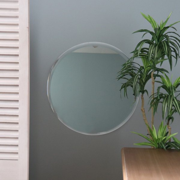 【新品未使用】塩川光明堂 円形ノンフレームミラー 50cm 壁掛け 楽天市場】【丸型一番人気のミラーです！】 丸 ミラー 直径50cm SUC
