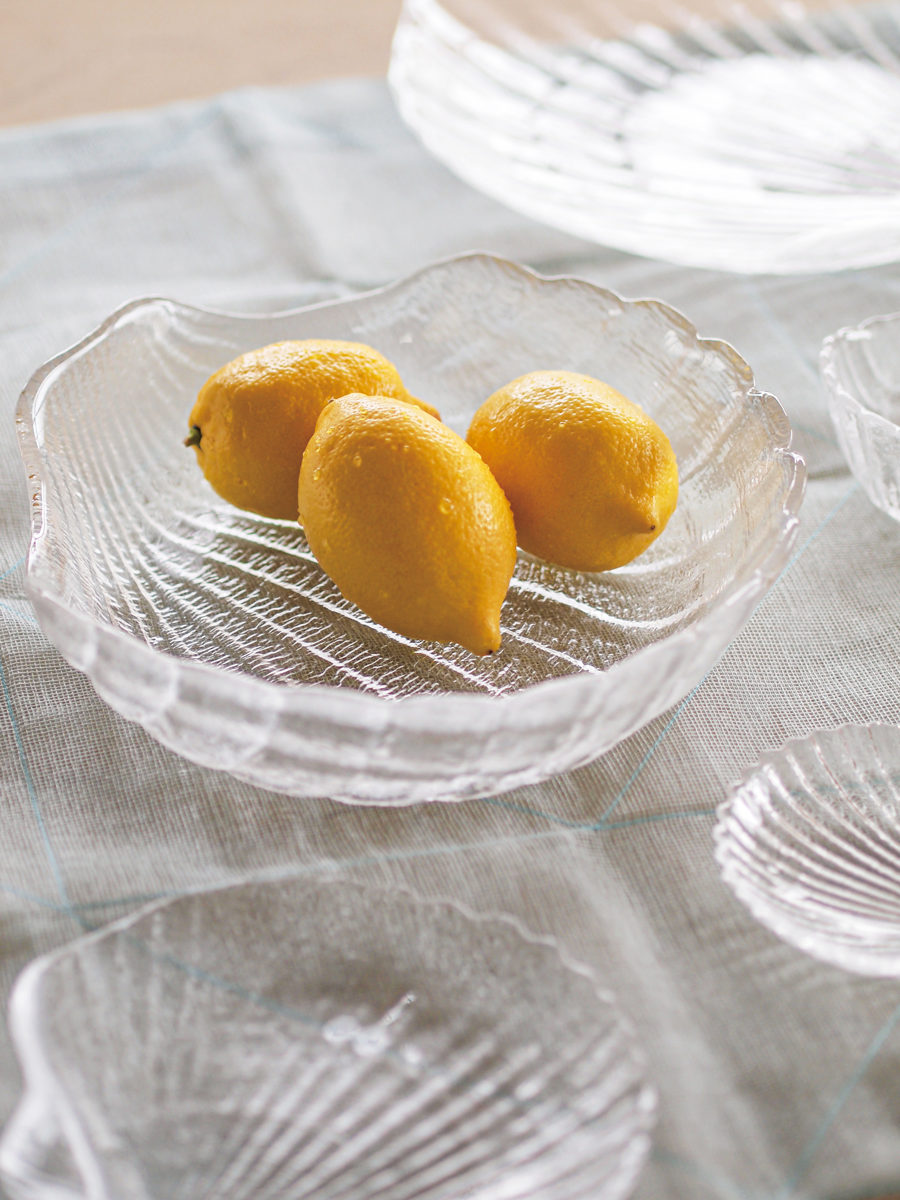 廣田硝子 皿 シェル 中皿 （ ガラス 日本製 お皿 プレート 器 食器