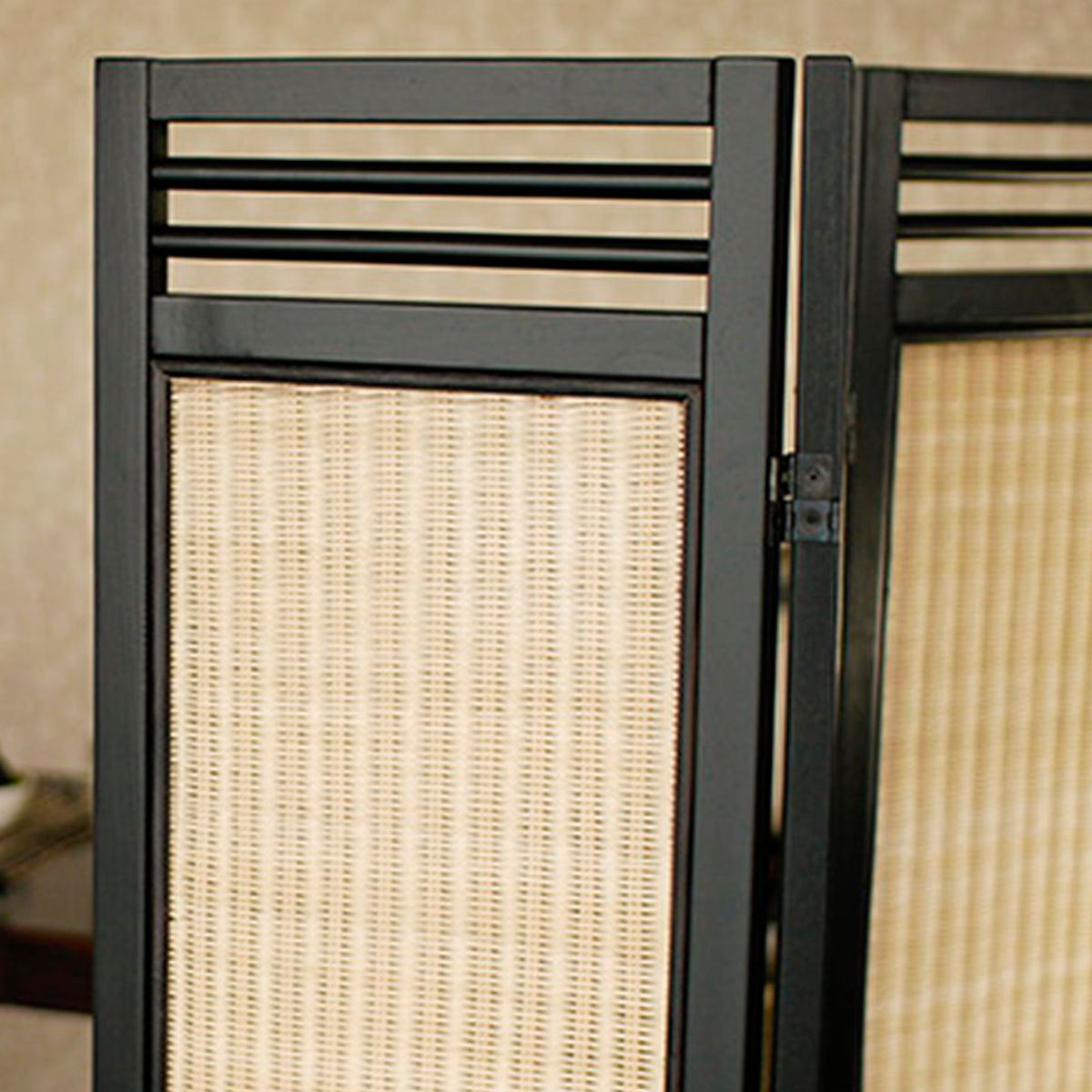 スクリーン 3連 衝立 アジアン家具 籐編み幕部 高さ160cm ナチュラル