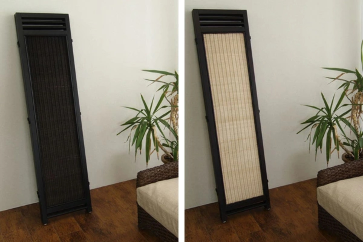 スクリーン 3連 衝立 アジアン家具 籐編み幕部 高さ160cm ナチュラル