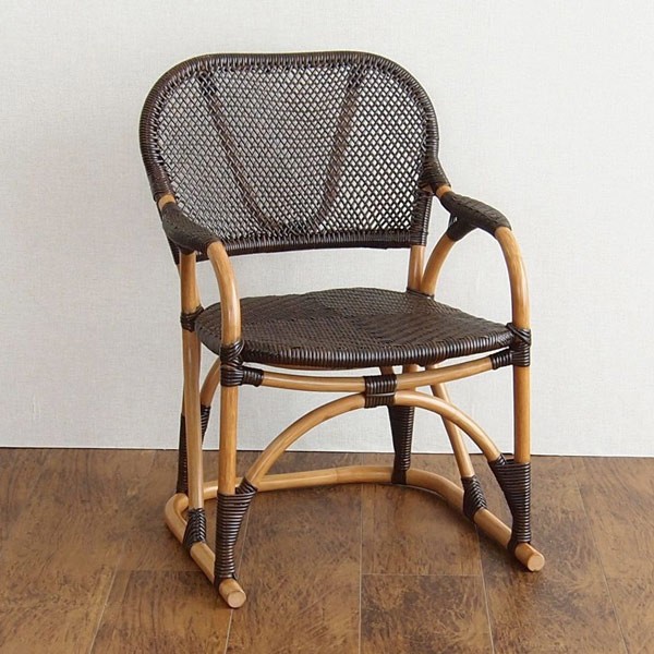 籐 アームチェア ラタン家具 Handmade 座面高35cm （ 椅子 座椅子 