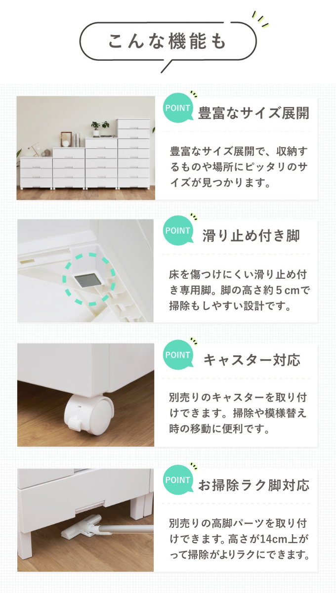 Fits チェスト フィッツチェスト 7505 5段 幅75×奥行41×高さ105cm