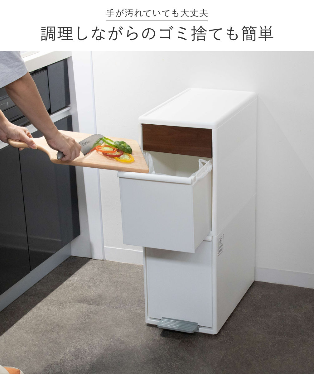 Like-it（ライクイット） 分別ゴミ箱 35L 幅25.5cm 2段 分別 スイング