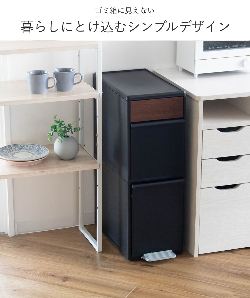 Like-it（ライクイット） 分別ゴミ箱 35L 幅25.5cm 2段 分別 スイング