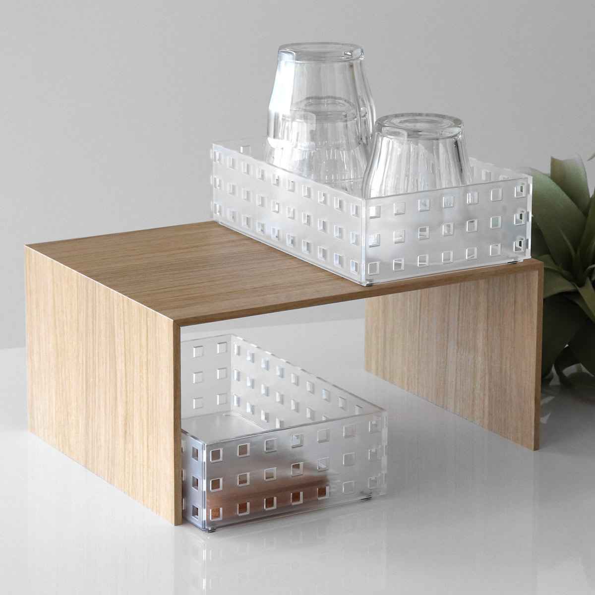 吉川国工業所 キッチンラック プラスラック ブリックス2個付き 木製