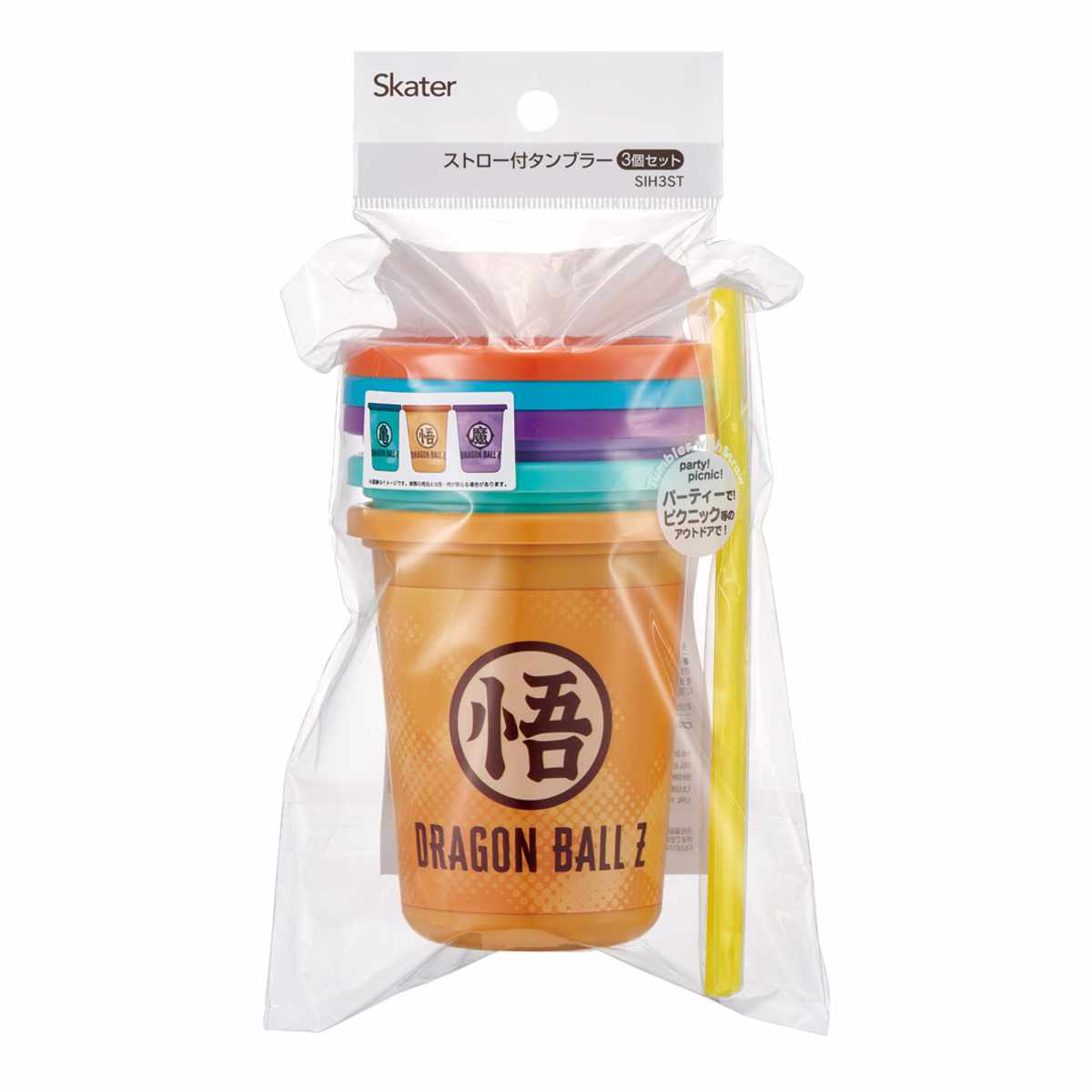 スケーター タンブラー 320ml ストロー付タンブラー 3個入