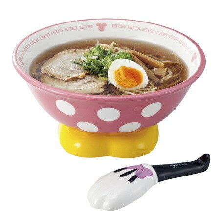 Disney（ディズニー） ラーメン鉢 れんげ ラーメンセット 食器 ミニー