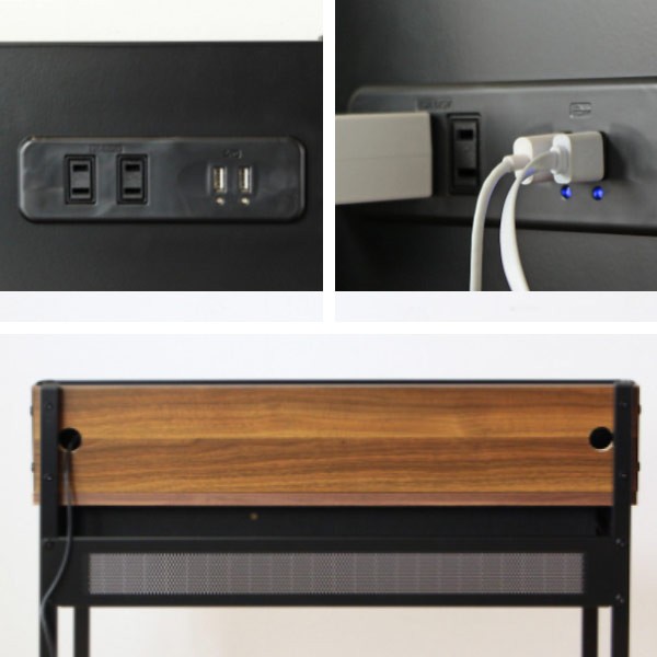 楽天市場】ミニデスク コンセント USBポート付 幅85cm ワーク