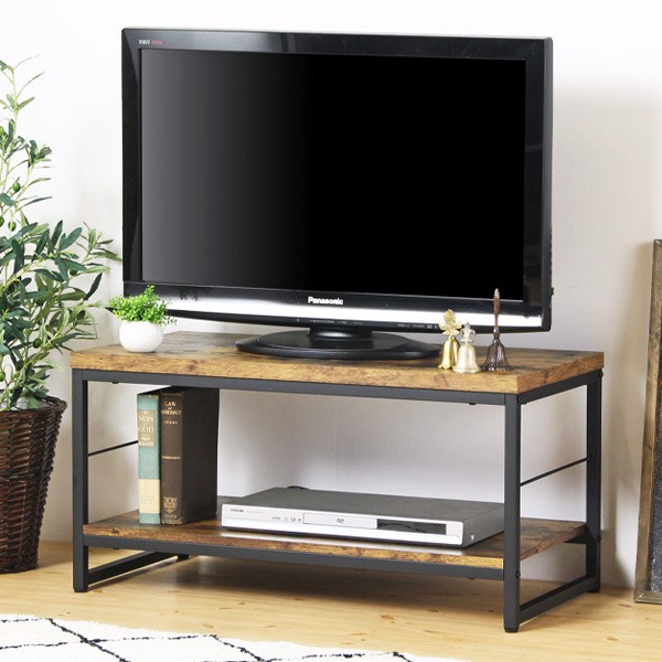 テレビ台 ローボード 古材風 ヴィンテージ調 幅80cm （ テレビラック
