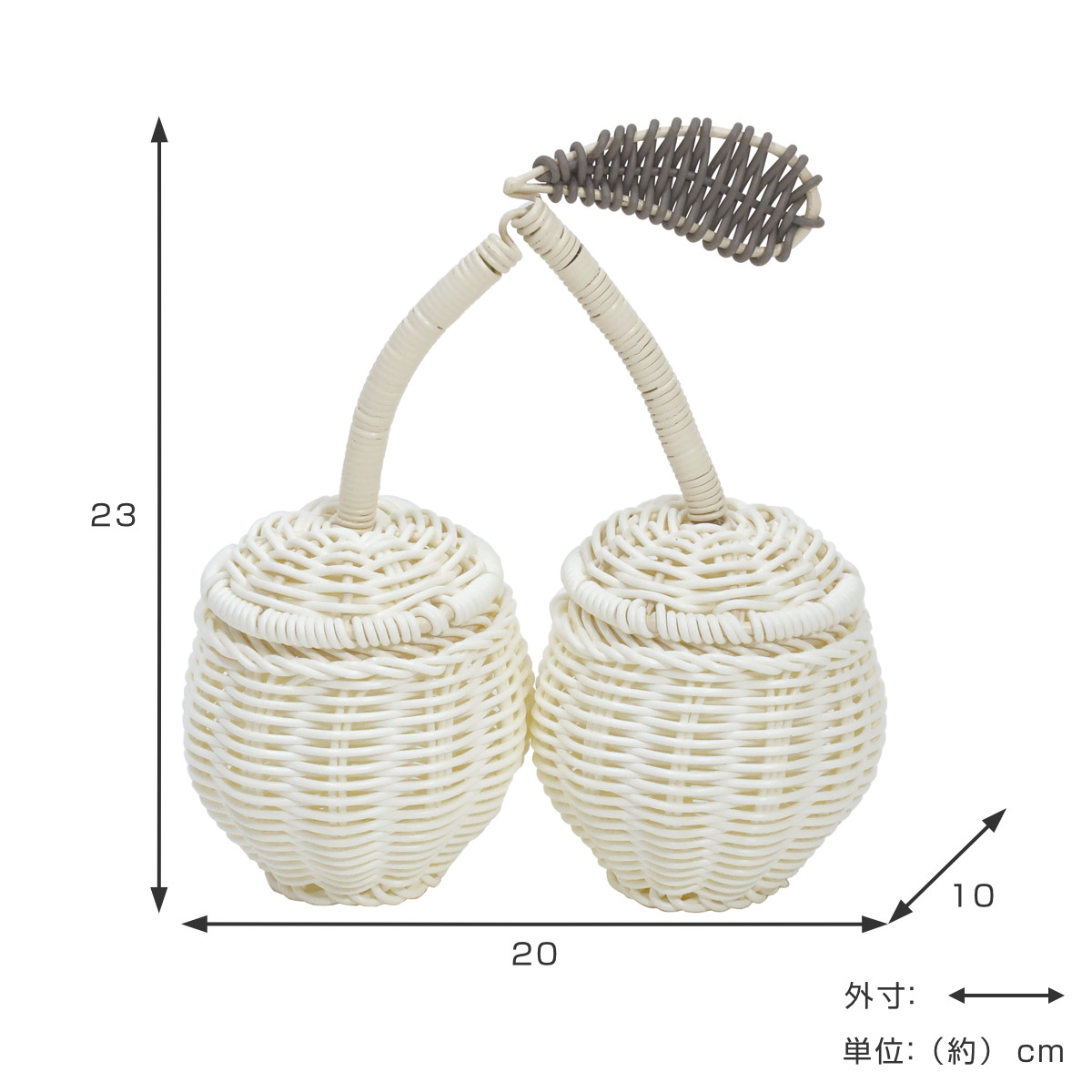 Creer 小物入れ バスケット 幅20cm フルーツシェイプバスケット