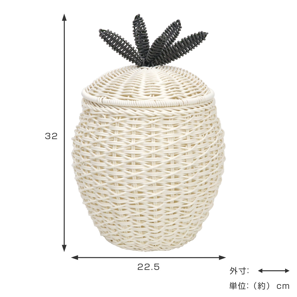 Creer 小物入れ バスケット 直径32cm フルーツシェイプバスケット