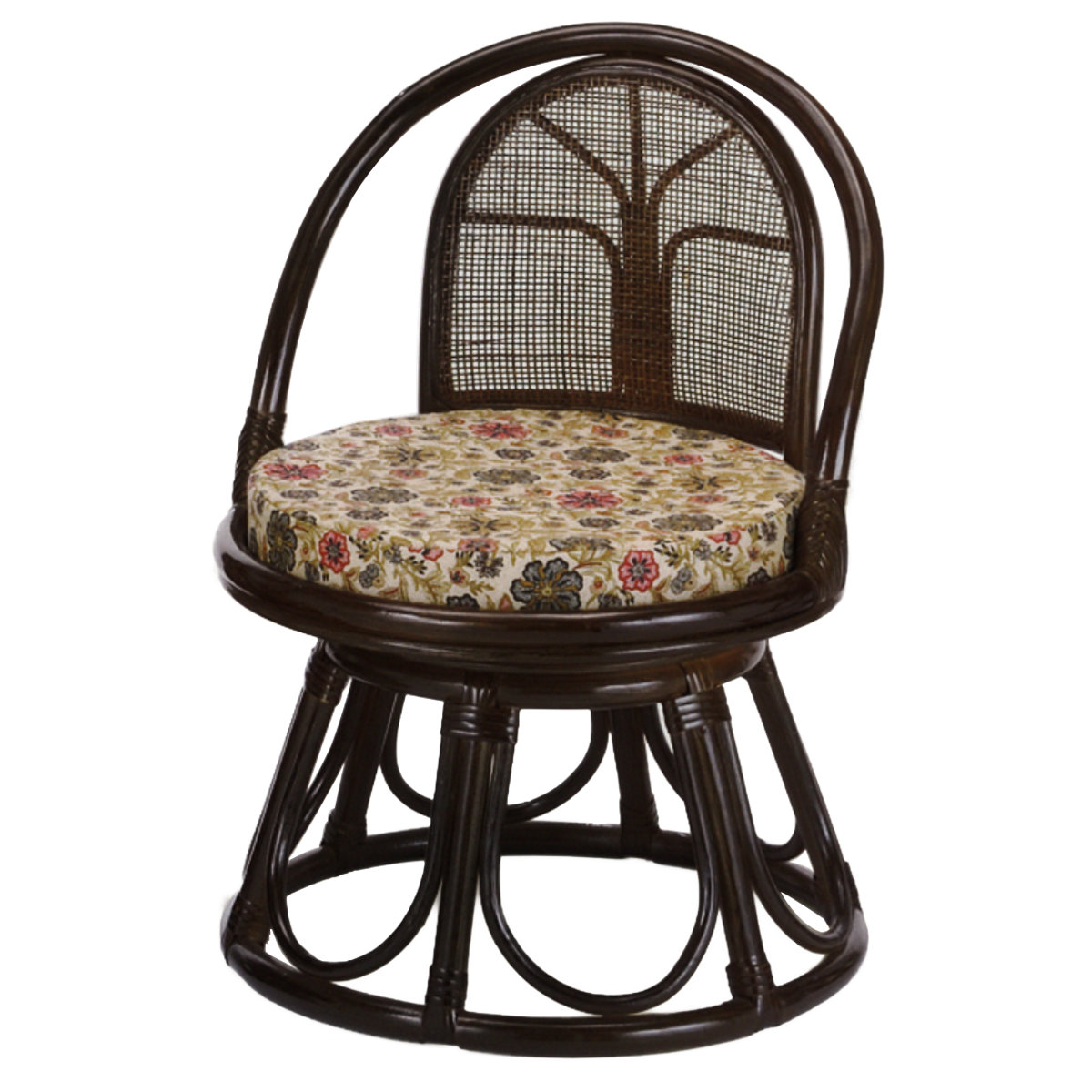 今枝商店 籐 回転座椅子 ミドルハイタイプ ラタンチェア 座面高33cm