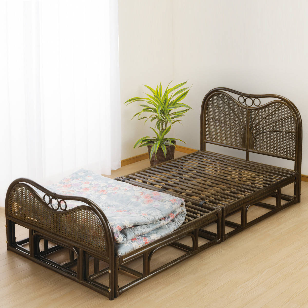 今枝商店 籐 シングルベッド フレームのみ （ ラタン ベッド ベット