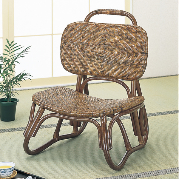 今枝商店 ラタンチェア 座椅子 アジロ編み 籐家具 座面高25cm