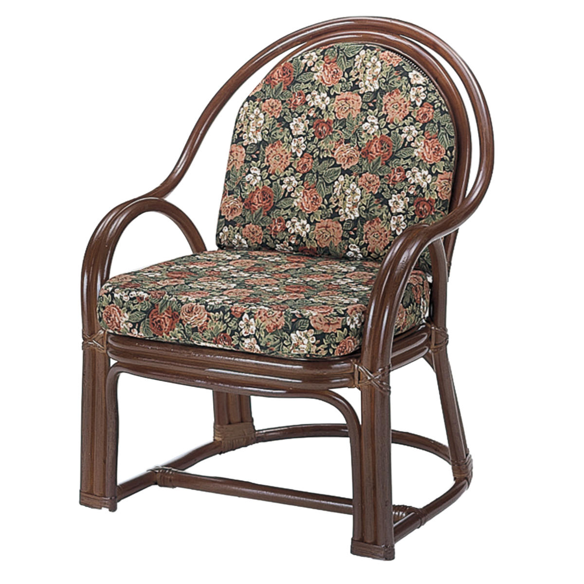 今枝商店 籐 アームチェア クッション付 座面高35cm （ 椅子 ラタン