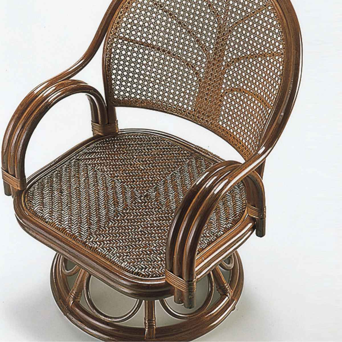 今枝商店 回転座椅子 ラタンチェア 籐家具 座面高35cm （ 回転式