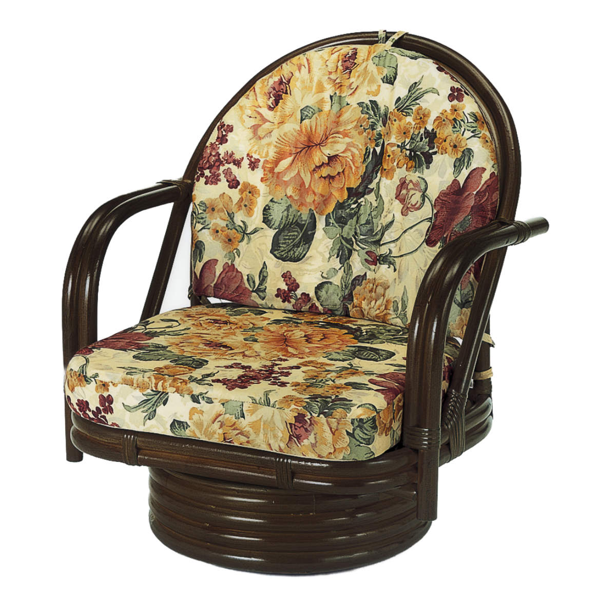 今枝商店 籐 回転座椅子 ミドルタイプ ラタンチェア 座面高24cm