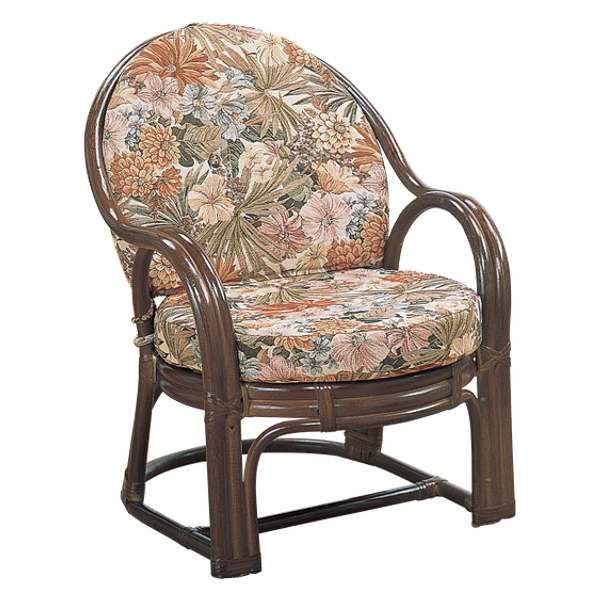 今枝商店 籐 アームチェアー クッション付 幅57cm （ 家具 ソファー 籐