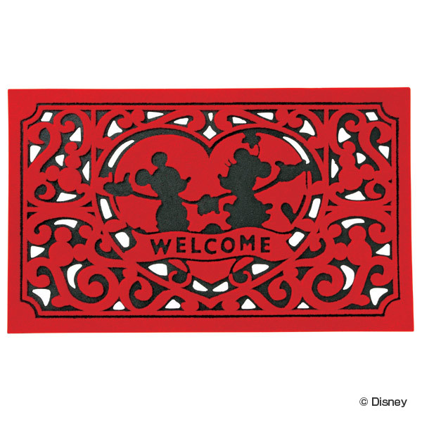 Disney（ディズニー） 玄関マット 46×76cm 屋外 ミッキー＆ミニー
