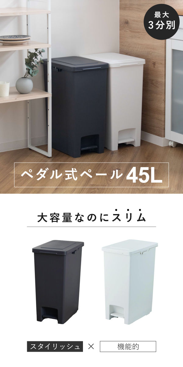 ゴミ箱 45L エバンペダルペール ペダル式 ...の詳細画像1