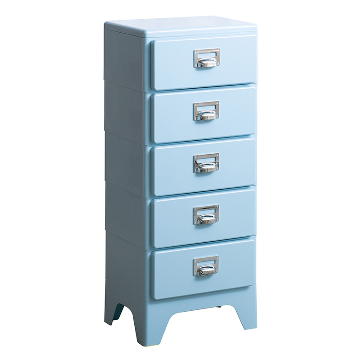 青色木製クラシックチェスト 4段 青色木製クラシックチェスト 4段