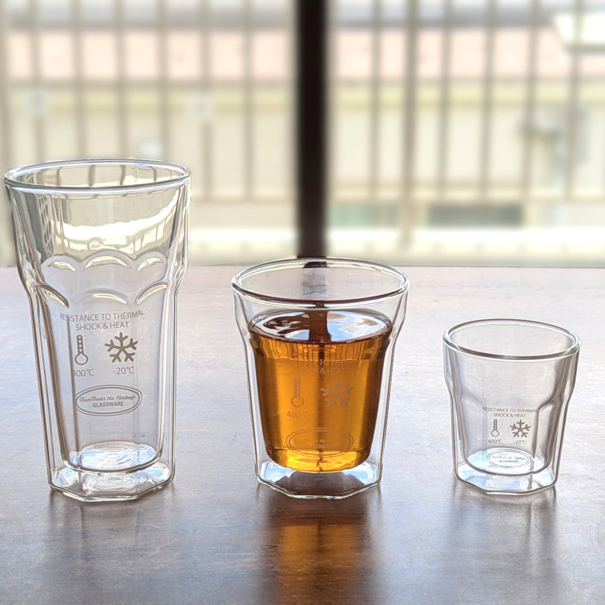 グラス 250ml DOUBLE WALL OCTAGONAL TUMBLER M （ ガラス 耐熱ガラス