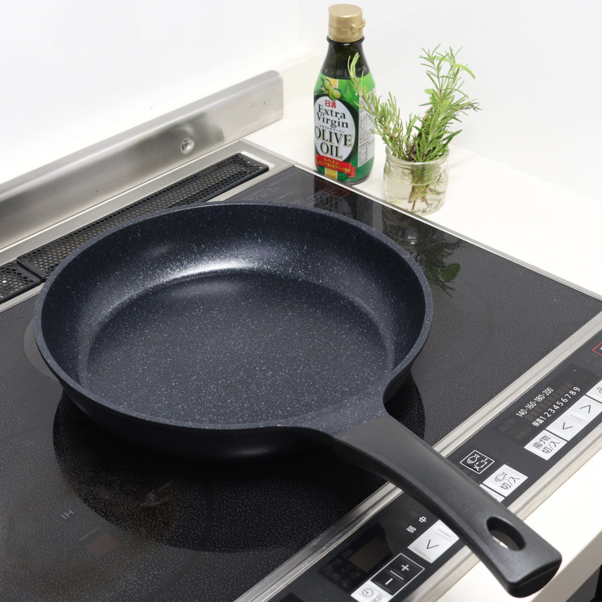 フライパン 26cm IH対応 軽量 ダイヤモンドマーブルコーティング