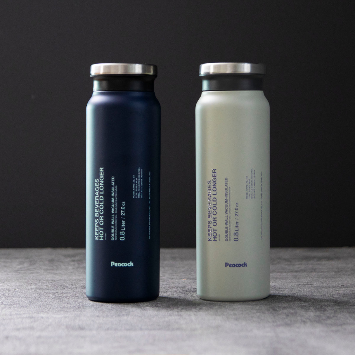 ピーコック魔法瓶工業 水筒 800ml ステンレスボトル スクリュータイプ