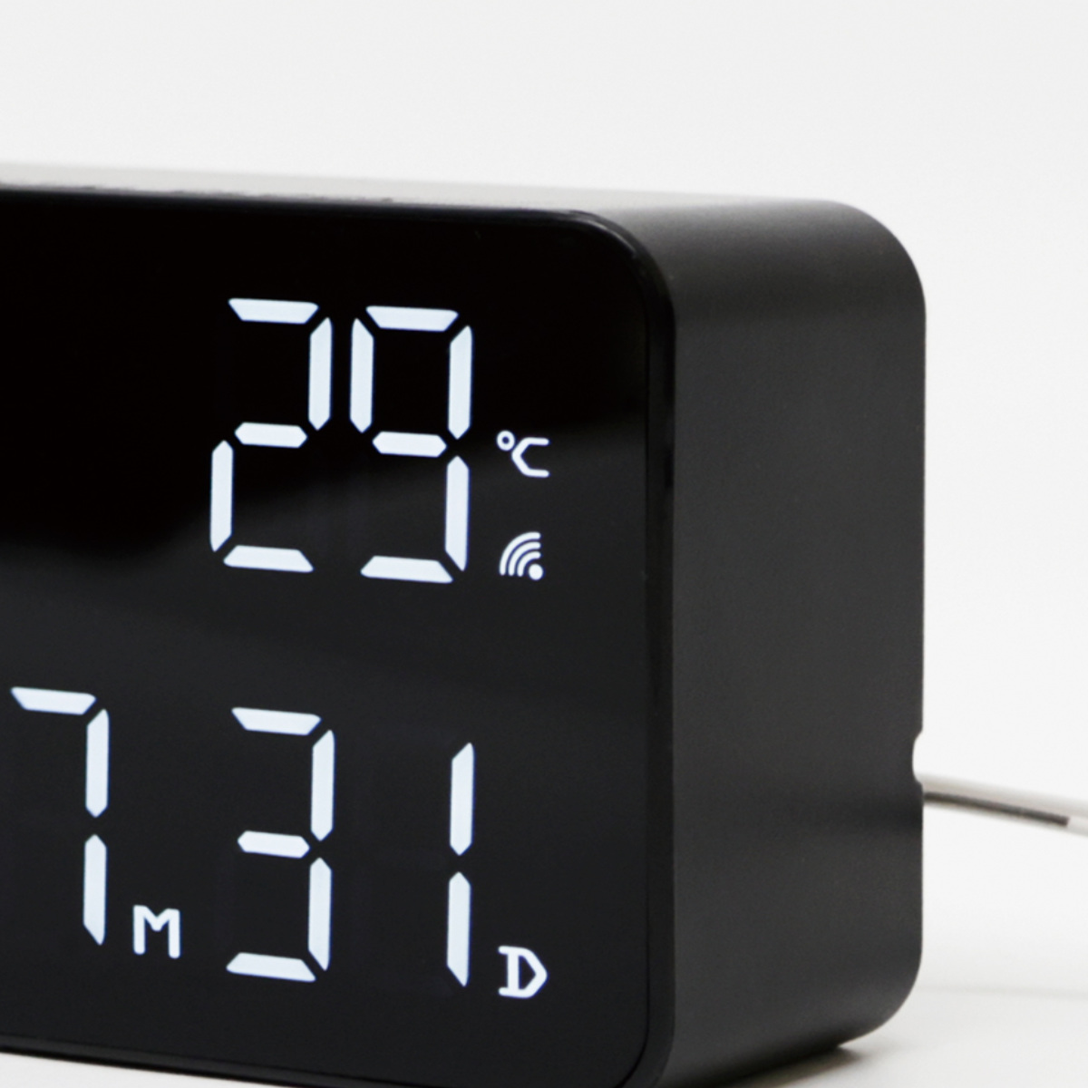 SLOWER（スロウワー） 置き時計 LED Wi-Fi カレンダー機能付き 置き