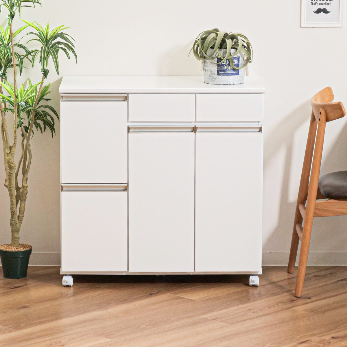 ゴミ箱 38L 最大6分別 カウンター型 幅82cm 完成品 （ ごみ箱 19L×2