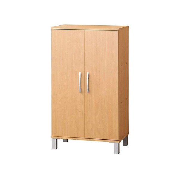 下駄箱 木製 ツードア 幅約60cm 6段 組立品 （ シューズラック