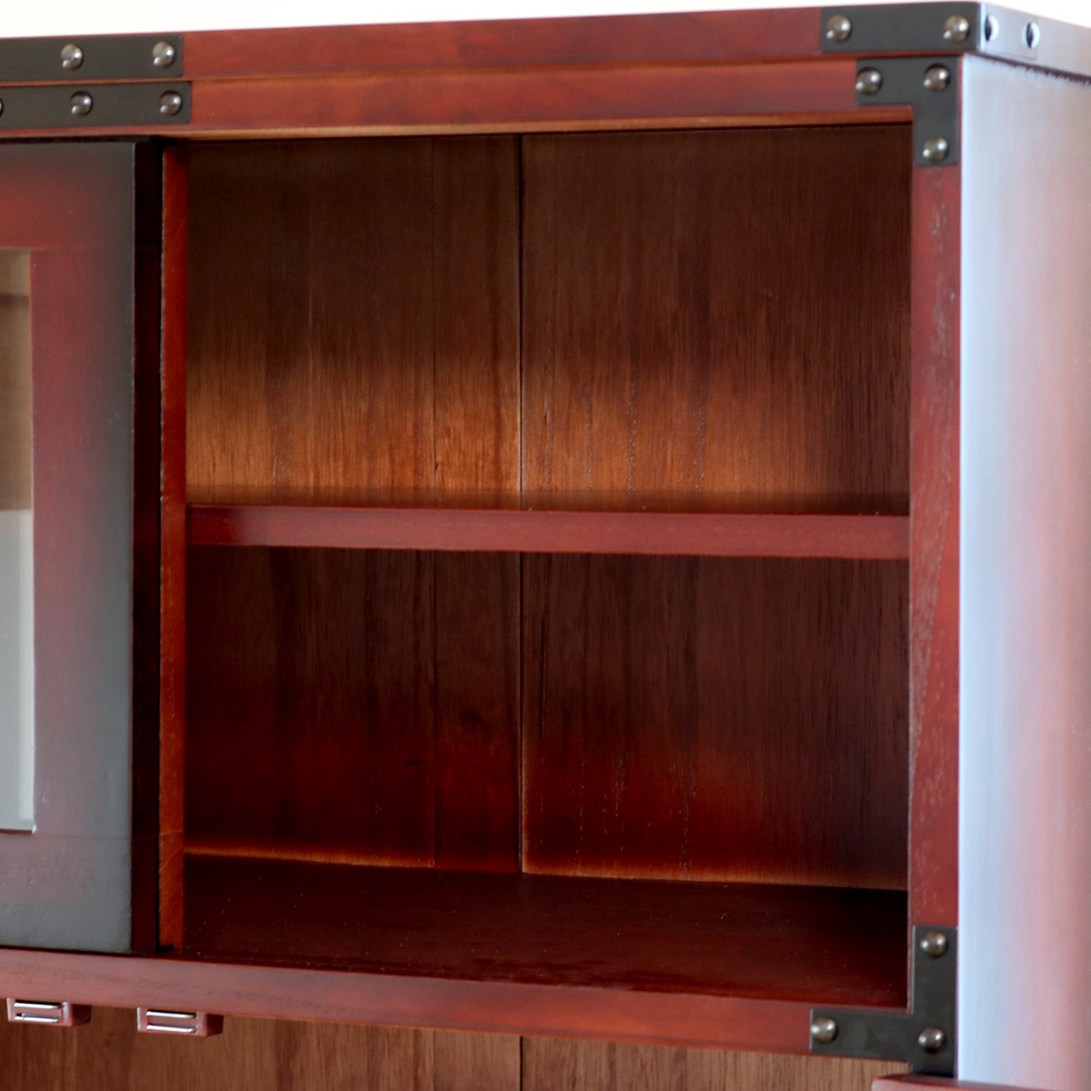 クロシオ 水屋 民芸調 桐製 和風キャビネット 幅57cm （ 水屋箪笥 和風