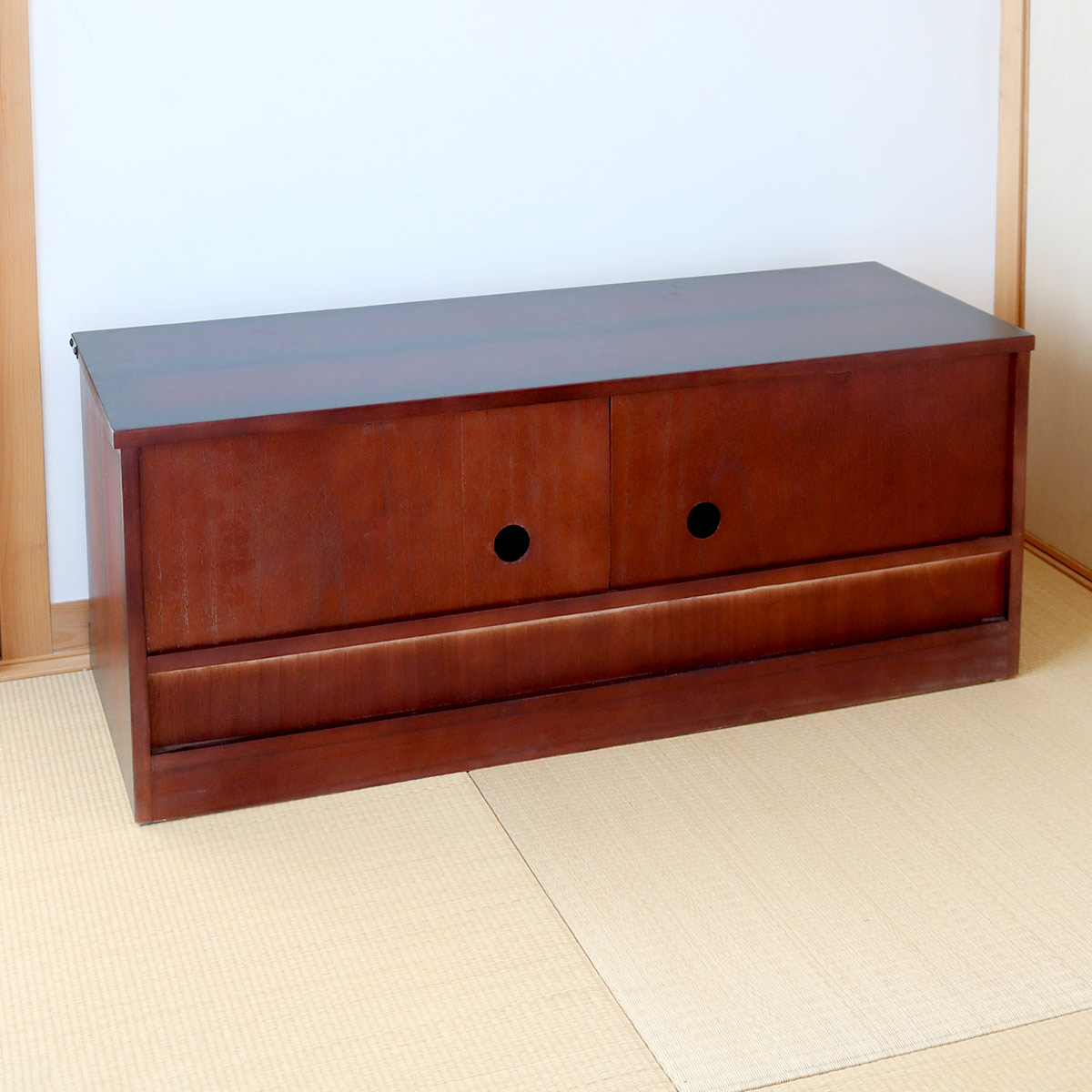 クロシオ テレビ台 民芸調 桐製 和風ローボード 幅100cm （ 和風 TV