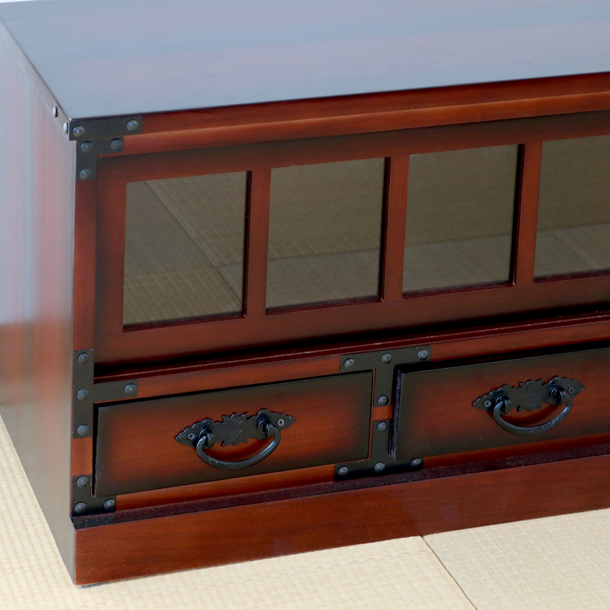 クロシオ テレビ台 民芸調 桐製 和風ローボード 幅100cm （ 和風 TV