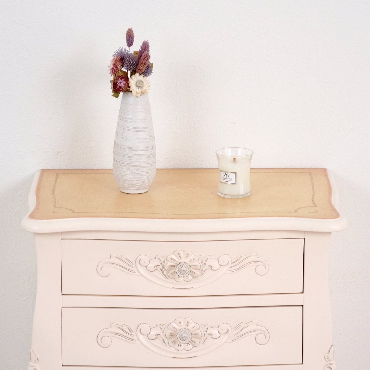 チェスト 4段 コモ （ キャビネット 手彫り ロココ調 猫脚 収納 家具