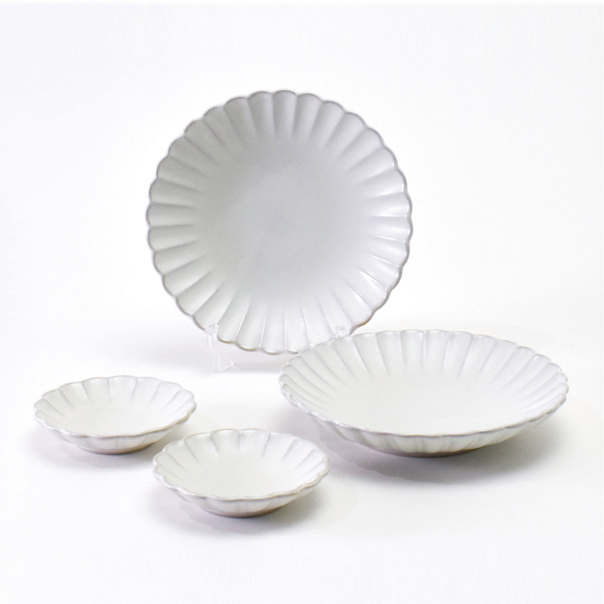aito製作所 皿 ぎんはく 花皿 4点セット （ 食洗機対応 電子レンジ対応