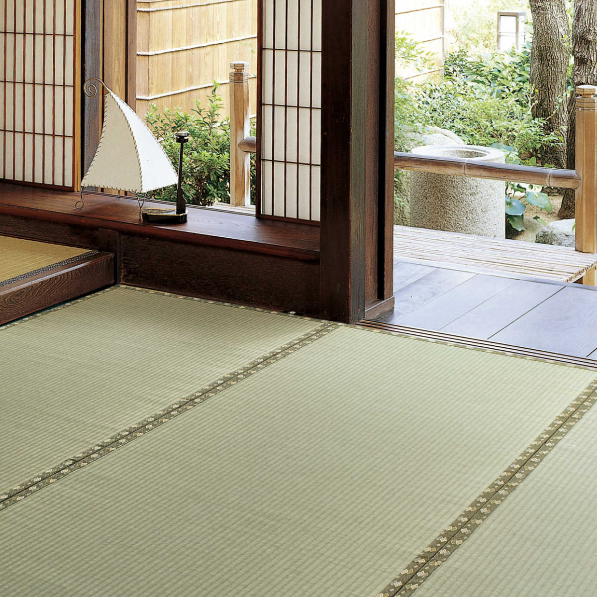 HAGiHARA（萩原） い草上敷き 国産 本間8畳 琥珀 （ い草 マット 