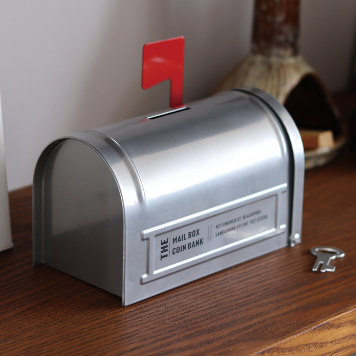 貯金箱 ポストジェネラル メールボックス コインバンク 鍵付き （ おしゃれ ポスト ロック式 収納 マネーバンク アクセサリー 収納スペース ） :  リビングート ヤフー店 - 通販 - Yahoo!ショッピング