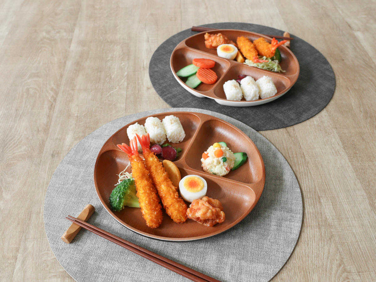 ランチプレート 丸仕切プレート ナチュール （ 電子レンジ対応 食洗機