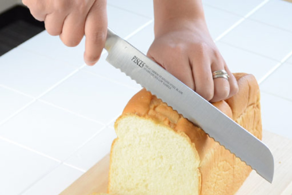 パン切り包丁 20cm 凹刃 PISCES オールステンレス （ パン切り パン