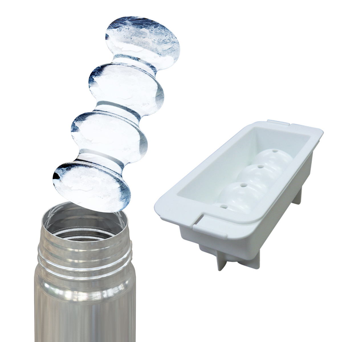 製氷皿 保冷ボトル専用 製氷器 バームアイス 直径4cm×長さ10cm 製氷皿 保冷ボトル専用 製氷器 バームアイス 直径4cm×長さ10cm
