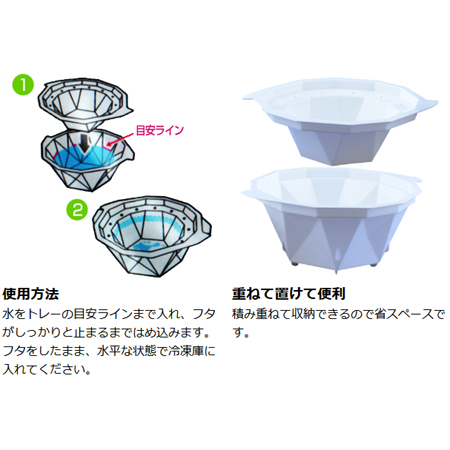 製氷皿 氷の器 アイスディッシュメーカー delijoy デリジョイ ゆきポン