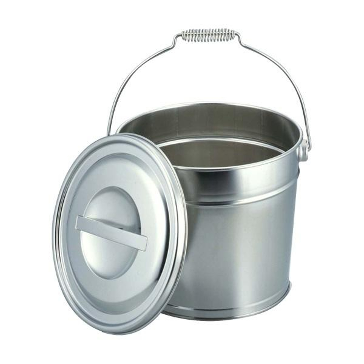 下村企販 バケツ ステンレス フタ付きバケツ8L （ ばけつ 8L ふた付き