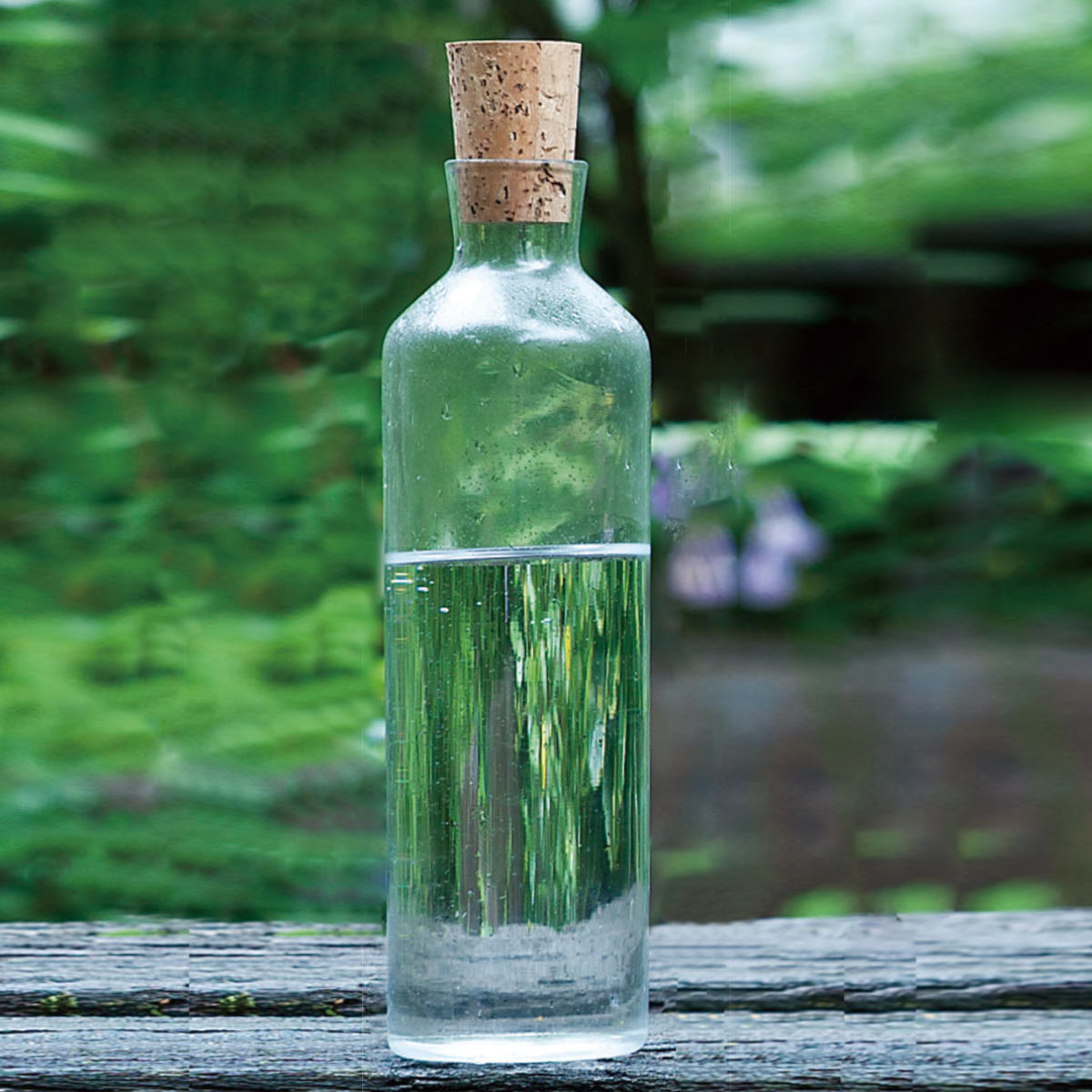 廣田硝子 ピッチャー 720ml 潤 ライン コルク栓 （ ガラス 日本製 花瓶
